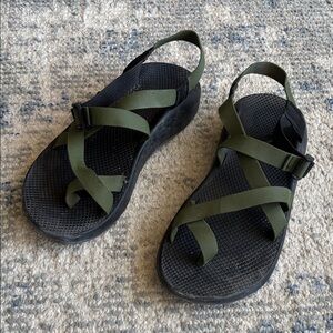 Chaco Olive and Black Sandals